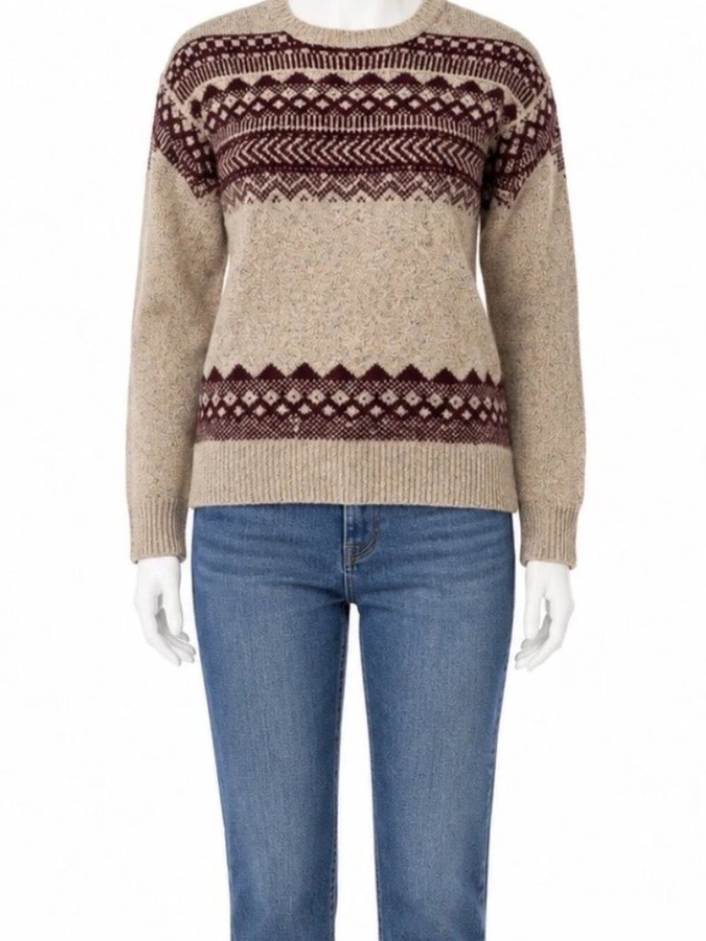 Sky and Sparrow Fair Isle Nordic Sweater M